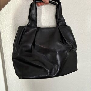 Giorgio Armani Black Soft Leather Mini Tote